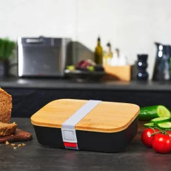 Gastroback Lunchbox schwarz, mit Bambusdeckel