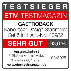 Kabelloser Design Stabmixer Set 5 in 1