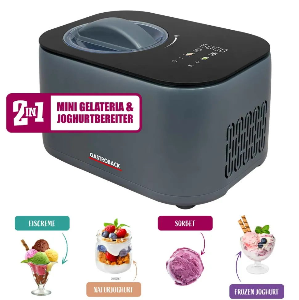 Mini Gelateria 2-in-1 Kompressor-Eismaschine 1 l