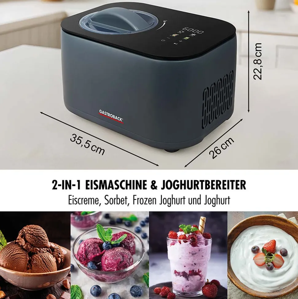 Mini Gelateria 2-in-1 Kompressor-Eismaschine 1 l