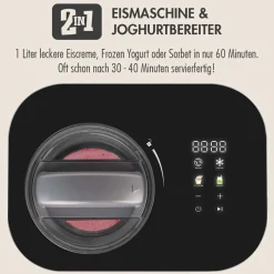 Mini Gelateria 2-in-1 Kompressor-Eismaschine 1 l