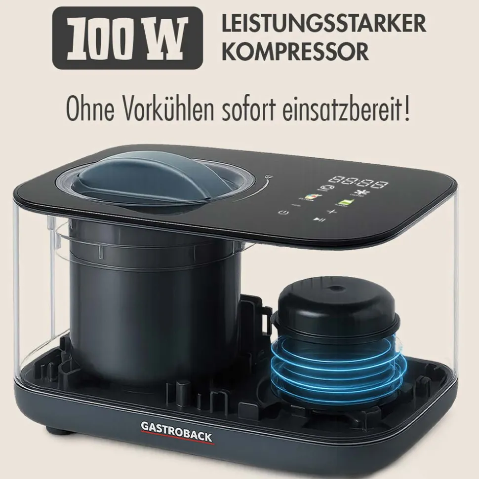 Mini Gelateria 2-in-1 Kompressor-Eismaschine 1 l